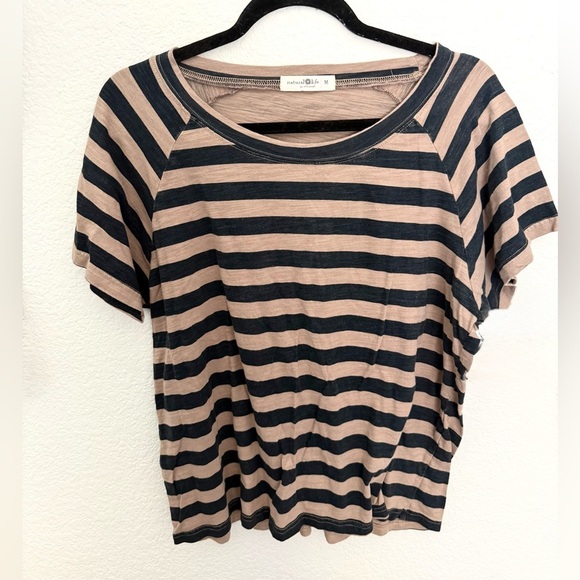 Natural Life Cotton Striped Short Sleeve T Shirt - Picture 1 of 5